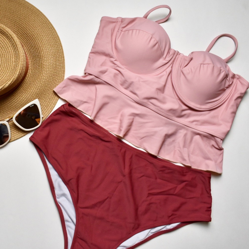 Zaful Rose Pink Bikini